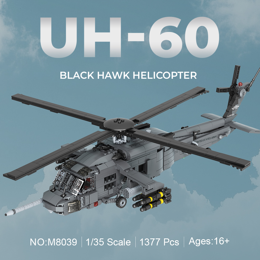 Model Kit Helicopter - Ensemble de blocs de construction d'hélicoptère