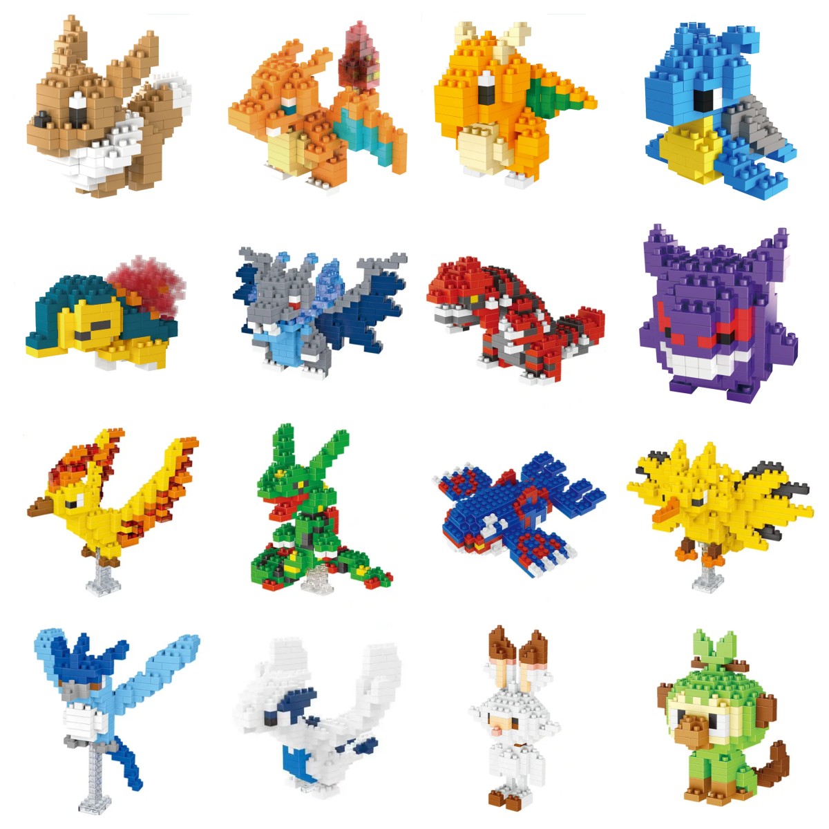 Model Kit Rayquaza - Petits blocs Pokemon Nanoblock Charizard Kyogre