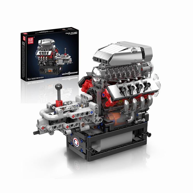 Model Kit Engine V8 - Bloc de construction de boîte de