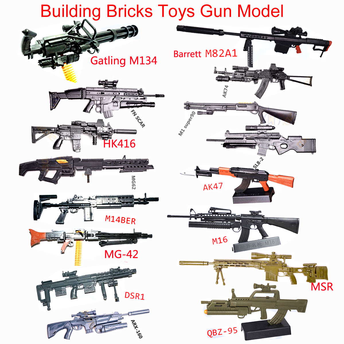 Model Kit Weapons - Modèle de pistolet miniature à l'échelle