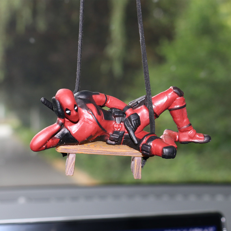 Model Kit Deadpool - Marvel Deadpool voiture rétroviseur pendentif lecture