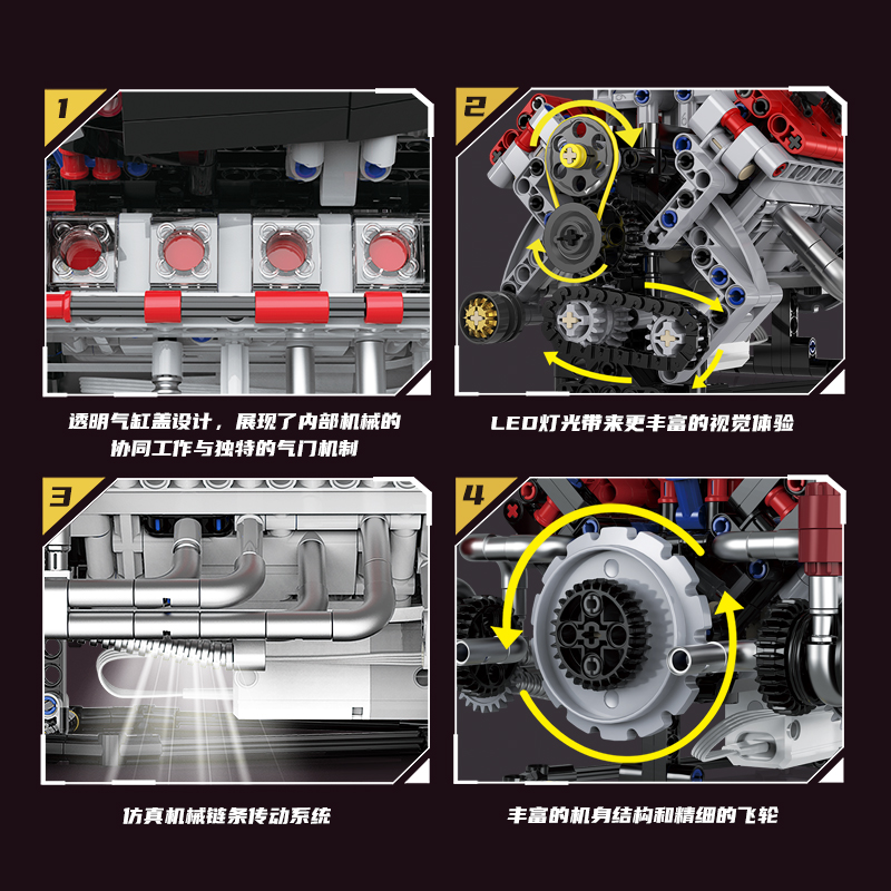Ensemble de blocs de construct - Model Kit Engine V8 avis et prix